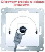 Wyłączniki światła i elektryczne - Kontakt SIMON Łącznik na kluczyk żaluzjowy jednobiegunowy kremowy DWZK.01/41 S - miniaturka - grafika 1