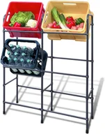 Szafy i regały magazynowe - vidaXL vidaXL Półka stalowa na 6 skrzynek - miniaturka - grafika 1