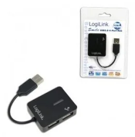 LogiLink HUB USB 2.0 4 Smile - czarny UA0139 - Huby USB - miniaturka - grafika 3