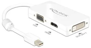 Delock Adapter miniDisplayport 1.1 męski > VGA / HDMI / DVI żeński pasywne biały (62630) - Adaptery i przejściówki - miniaturka - grafika 4