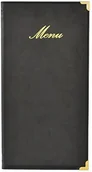 Wyposażenie lokali gastronomicznych - Securit Klasyczna Karta Menu Czarna | Wydłużona MC-CR45-BL - miniaturka - grafika 1