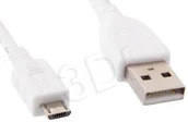 Kable USB - Gembird Kabel USB MICRO AM-MBM5P 2.00.5 m WHITE (CCP-MUSB2-AMBM-W-0.5M) - miniaturka - grafika 1
