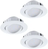 Lampy sufitowe - Eglo Zestaw 3 oczek wpuszczanych LED 6W 3pł PINEDA 95857 - miniaturka - grafika 1