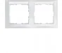 Klawisze i ramki - Berker RAMKA PODWÓJNA POZIOMA Z POLEM OPISOWYM BIAŁA B.KWADRAT - 10228919 - miniaturka - grafika 1
