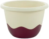 Donice - Donica Mareta z nawadnianiem 30 cm jasna kość słoniowa / czerwone wino - miniaturka - grafika 1