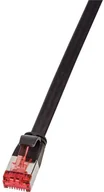 Kable miedziane - LogiLink Kabel Sieciowy RJ45 CF2023S U/FTP CAT 6 0.50 m Czarny - miniaturka - grafika 1