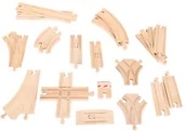 Pociągi dla dzieci - Bigjigs Toys Zestaw torów 25 elementów - miniaturka - grafika 1