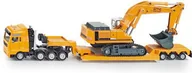 Samochody i pojazdy dla dzieci - Siku Ciężarówka z Platformą  Koparka 1847 - miniaturka - grafika 1