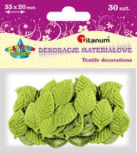 Dekoracje materiałowe listki zielone 30 sztuk - Scrapbooking - miniaturka - grafika 3