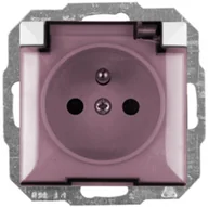 Gniazdka elektryczne - Abex Gniazdko pojedyncze Perła pojedyncze z uziemieniem IP44 biała - miniaturka - grafika 1