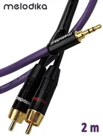 Kable - Melodika kabel Jack 3,5 mm - 2RCA 2 m MDMJ2R20 - miniaturka - grafika 1
