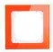 Klawisze i ramki - Karlik Ramka pojedyncza efekt szkła pomarańczowa/beżowy 13-1-DRS-1 - miniaturka - grafika 1