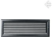Akcesoria kominkowe - Kratki.pl Kratka kominkowa malowana OSKAR czarna 17x49 z żaluzją 6674-898A9_2013 - miniaturka - grafika 1