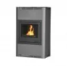 Kominki wolnostojące - HS Flamingo Aquaflam z wymiennikiem wodnym 25 kW szary, regulacja podstaw - miniaturka - grafika 1