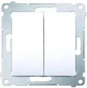 Wyłączniki światła i elektryczne - Kontakt Simon Simon - 54 - Łącznik świecznikowy 16 AX biały DW5A.01/11 - miniaturka - grafika 1