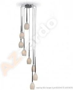 Azzardo Lampa wisząca IZZA 8 Biały MD 1288A-8W SHINY WHITE - Lampy sufitowe - miniaturka - grafika 3
