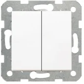 Wyłączniki światła i elektryczne - Viko Karre - Łącznik świecznikowy 2-grupowy podświetlany biały 90963602 - miniaturka - grafika 1