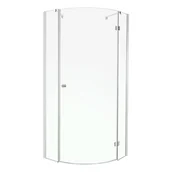 Kabiny prysznicowe - Novoterm Kerra Anja 90x90 profil aluminium szkło transparentne - miniaturka - grafika 1