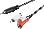 Kable - Goobay Kabel audio Cinch Jack 50213 [2x Złącze męskie cinch Złącze żeńskie cinch 1x Złącze męskie jack 3 5 mm] 1.50 m - miniaturka - grafika 1