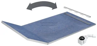 Schedpol Odpływ liniowy płyta spadkowa 130+50x80 cm STAMP SLIM 10.114/OLSP - Odpływy liniowe - miniaturka - grafika 5