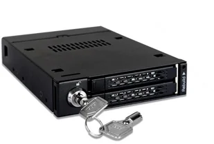 Icy Dock ICY DOCK mb992skr-B toug harmor Dual Bay RAID SATA SSD 6,4 cm (2,5 cala) na HDD 8,9 cm (3,5 cala) Mobile Rack 4711132869736 - Obudowy i kieszenie na dyski twarde - miniaturka - grafika 2