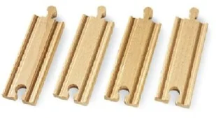 Brio Olymptoys - Krótkie tory proste, 108 mm, 4 szt 33334 - Pociągi dla dzieci - miniaturka - grafika 2