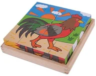 Układanki dla dzieci - Bigjigs Toys Klocki obrazkowe Farma - miniaturka - grafika 1