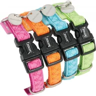 Obroże dla psów - Zolux Obroża regulowana Mac Leather 25mm kolor różowy - miniaturka - grafika 1