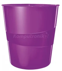 Leitz KOSZ NA ŚMIECI 15L WOW, FIOLETOWY - Kosze biurowe - miniaturka - grafika 4