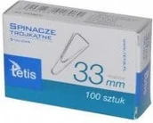 Spinacze i klipsy do papieru - Tetis Spinacze orkągłe trójkątne 33mm GS180-C 100 sztuk - miniaturka - grafika 1