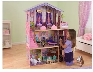 KidKraft 65082 domek dla lalek My Dream Mansion, różowy 65082 - Domki dla lalek - miniaturka - grafika 3