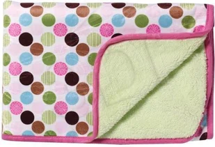 BabyOno DWUSTRONNY KOCYK Z MIKROFIBRY KROPKI 74x100cm - Koce i narzuty dla dzieci - miniaturka - grafika 3