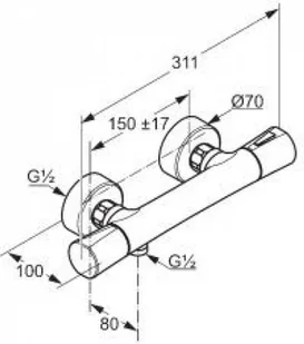 Kludi Zenta 351000538 - Baterie wannowe i prysznicowe - miniaturka - grafika 2