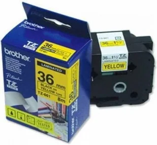 Brother TZE-661 Taśma 36mm, żółta, czarny nadruk E671-98505_20150121160557 - Etykiety do drukarek - miniaturka - grafika 3