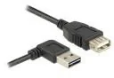 Delock Cable Easy USB 2.0 A lewa/prawa kątowy wtyk > USB 2.0-A Female 5 m (83554) - Kable USB - miniaturka - grafika 2