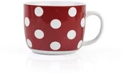 Kubki - Banquet Kubek do zupy z kropkami 730 ml, czerwony - miniaturka - grafika 1