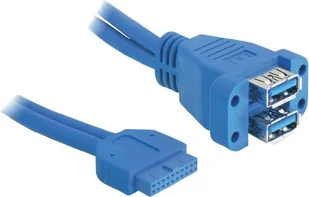 DeLock DeLOCK USB cable 3.0 Pinheader BU./2 X USB 3.0 A-BU. 82942 82942 - Kable światłowodowe - miniaturka - grafika 2