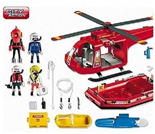 Playmobil PLAYMOBIL 4428 HELIKOPTER RATOWNICZY Z PONTONEM - Klocki - miniaturka - grafika 6