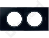 Klawisze i ramki - Legrand Celiane Ramka szkło czarny grafit x2 poz/pion 069302 - miniaturka - grafika 1