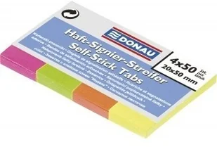 Donau Zakładki indeksujące 20x50mm 4 kolory 7576001PL-99 - Zakładki indeksujące - miniaturka - grafika 4