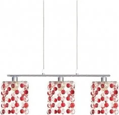 Candellux CLASSIC LAMPA WISZĄCA 3X40W G9 Chrom KRYSZTAŁKI CZERWONE 33-59287 - Lampy sufitowe Candellux CLASSIC LAMPA WISZĄCA 3X40W G9 Chrom KRYSZTAŁKI CZERWONE 33-59287 - Lampy sufitowe - miniaturka - grafika 1