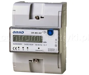 Orno Licznik zużycia energii elektrycznej 3F 3x20(120)A OR-WE-507 - Liczniki energii elektrycznej - miniaturka - grafika 2