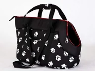 Transportery dla kotów - Hobbydog Torba - Czarna w łapki - Rozmiar 3 - miniaturka - grafika 1