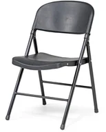 Fotele i krzesła ogrodowe - AJ Krzesło składane Czarne siedzisko 116392 - miniaturka - grafika 1