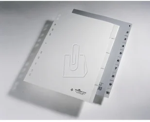 DURABLE Przekładki do segregatora 1-10 A4 szare 6511-10 - Przekładki do segregatorów - miniaturka - grafika 2