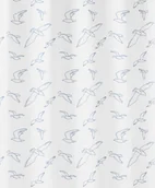 Zasłony prysznicowe - Kleine Wolke 4985100305 Birdie do zasłony prysznicowej, 180 x 200 cm, biały - miniaturka - grafika 1