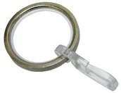 Karnisze - Gardinia 10011158 pierścienie pierścienie/pierścienie do firan do karniszy z wkładką poprawiającą ślizg i haczykami do układania fałd, seria Chicago, średnica 20 MM, stal nierdzewna 10011158 - miniaturka - grafika 1