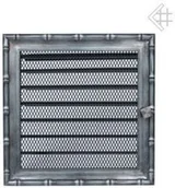 Akcesoria kominkowe - Kratki.pl Kratka kominkowa galwanizowana DIANA srebrna 17x17 z żaluzją 6674-898A - miniaturka - grafika 1