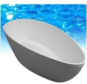 Wanny - Omnires Marble+ Barcelona 157x71 biały mat Barcelona156BM - miniaturka - grafika 1