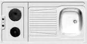 Zestawy zintegrowane AGD - Blat do minikuchni 120cm PYRAMIS (zlewozmywak + kuchenka) 140114101 - miniaturka - grafika 1